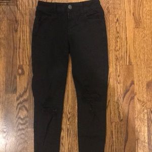 American Eagle black ripped jeggings